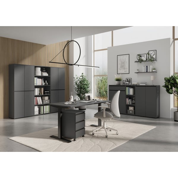 Polohovací pracovný stôl s elektricky nastaviteľnou výškou 80x180 cm Bedano – Germania-image-1