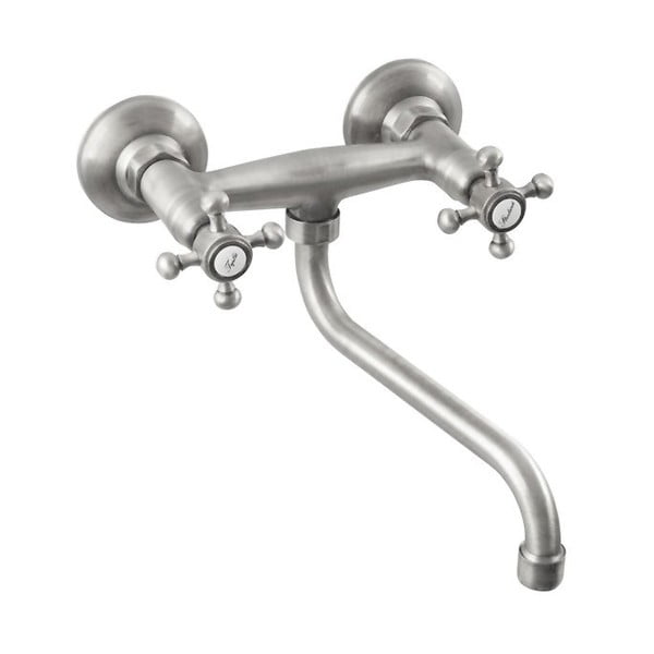 Nástenná umývadlová batéria v matne striebornej farbe (1 výstup) Antea – Sapho