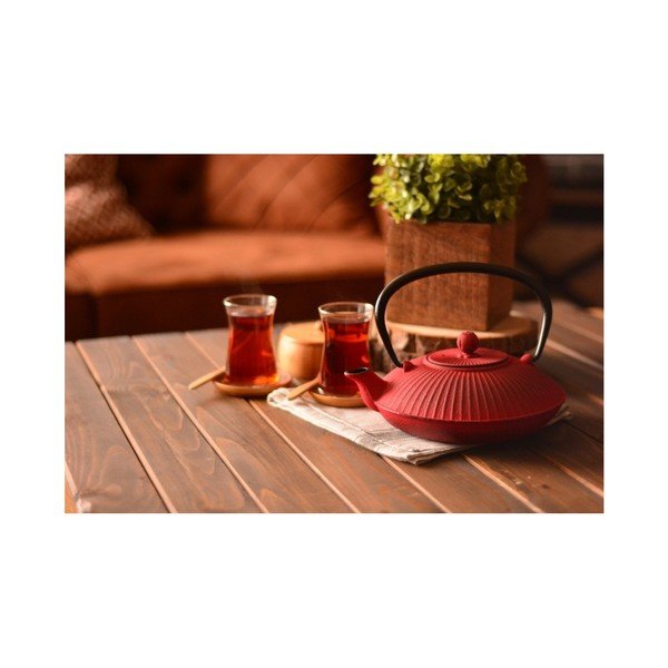 Červená železná čajová kanvica Bambum Mate, 1150 ml-image-1