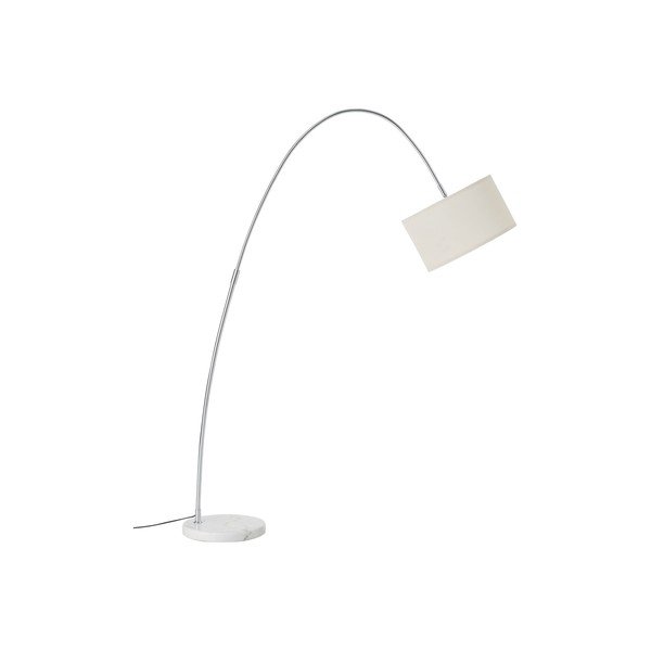 Biela látková stojacia lampa s ohýbateľnou konštrukciou (výška  145 cm) Arc – Ellos Home