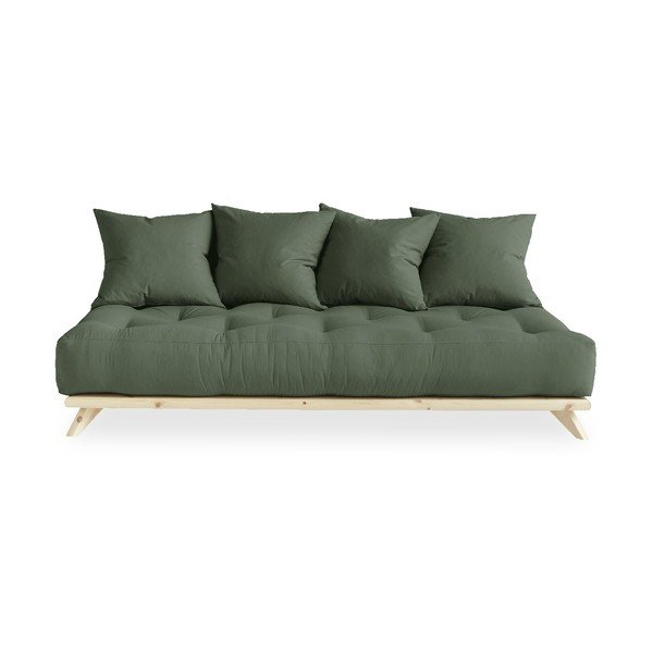 Pohovka so zeleným poťahom Karup Design Senza Natural/Olive Green