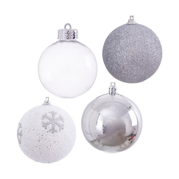 Súprava 16 vianočných ozdôb v striebornej farbe Unimasa Foam, ø 6 cm-image-1
