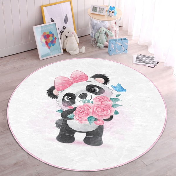 Biely detský koberec ø 100 cm Comfort – Mila Home-image-4