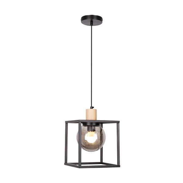 Čierne závesné svietidlo 19x19 cm Retro 2 - Candellux Lighting-image-1