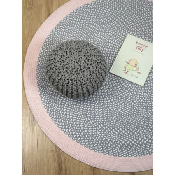 Detský ručne vyrobený koberec Nattiot Brenda Rose, ∅ 120 cm-image-3