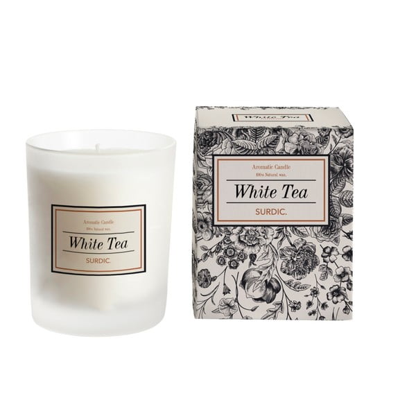 Aromatická sviečka s vôňou bieleho čaju Surdic White Tea, doba horenia 50 hodín