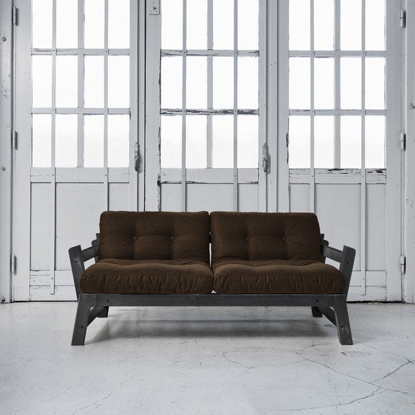 Rozkladacia pohovka Karup Step Black/Choco Brown-image-1
