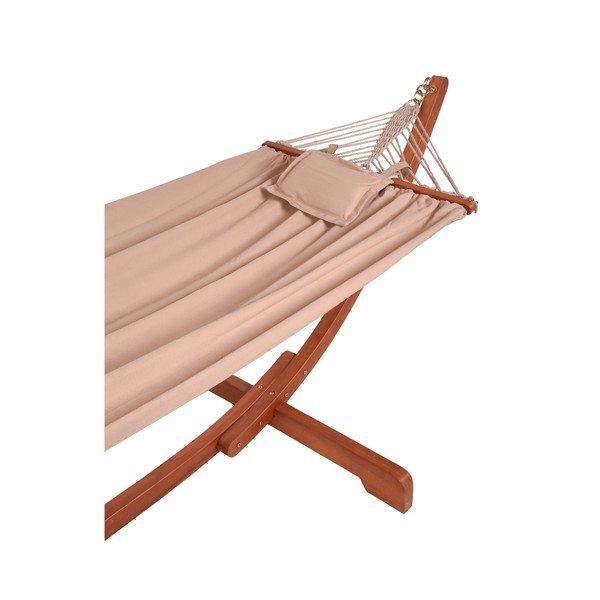 Záhradné hojdacie ležadlo na konštrukciu z eukalyptového dreva Garden Pleasure Hammock Madeira-image-1