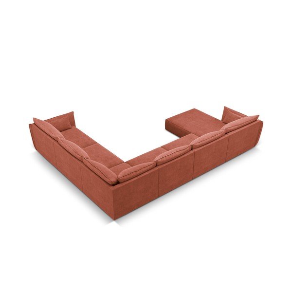 Červená rohová pohovka (pravý roh) Vanda - Mazzini Sofas-image-3