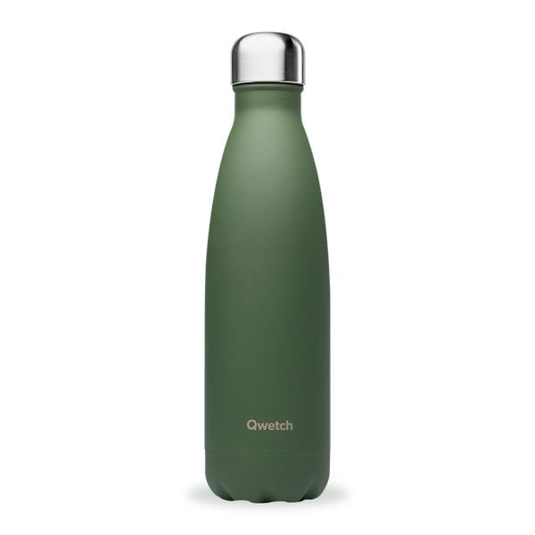 Zelená cestovná nerezová fľaša 500 ml Granite - Qwetch