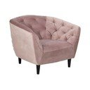 Púdrovoružové zamatové kreslo Actona Ria