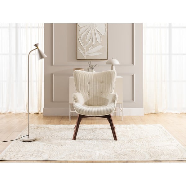 Béžové menčestrové kreslo Niko – Ropez-image-1