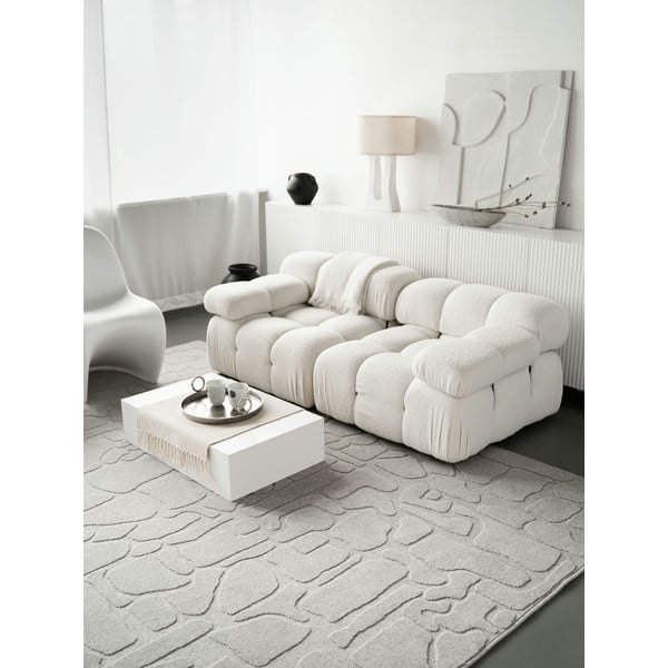 Svetlosivý vlnený koberec 200x300 cm Morphic Dunes – Agnella-image-1