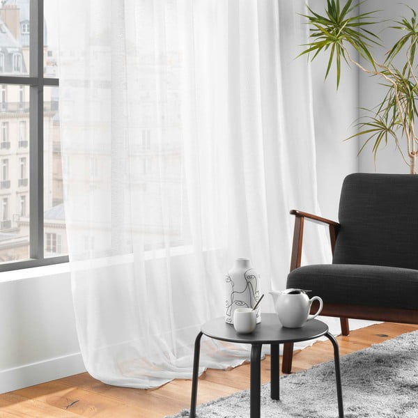 Biela voálová záclona 300x240 cm Lissea – douceur d'intérieur-image-1