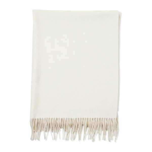 Biely kašmírový šál Bel cashmere Lea, 200 x 70 cm