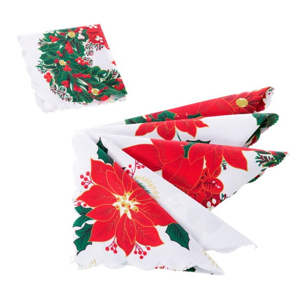 Sada 6 textilných obrúskov s vianočným motívom Unimasa Stera, 40 × 40 cm