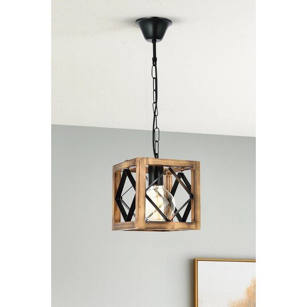 Závesné svietidlo z jedľového dreva Zikzak Rustik-image-1