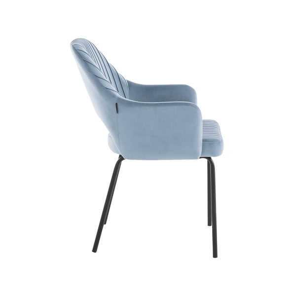 Svetlomodré zamatové jedálenské stoličky v súprave 2 ks Britney - Støraa-image-4