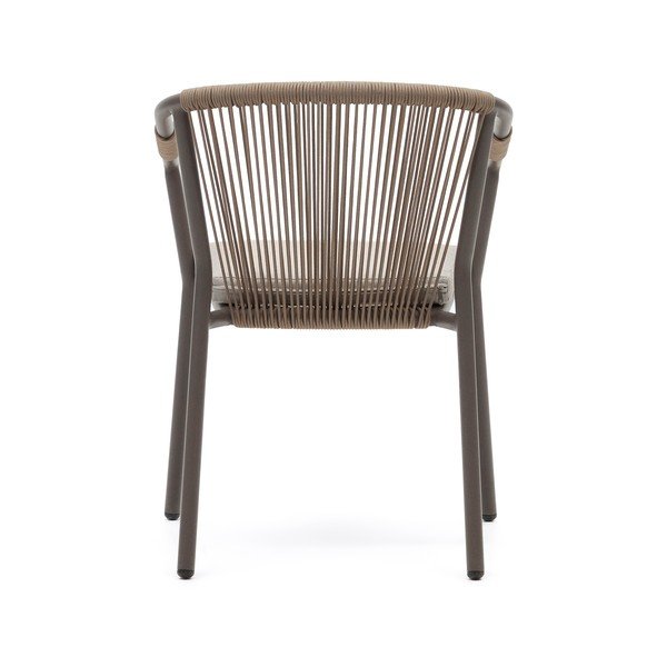 Béžová kovová záhradná stolička Xelida - Kave Home-image-4