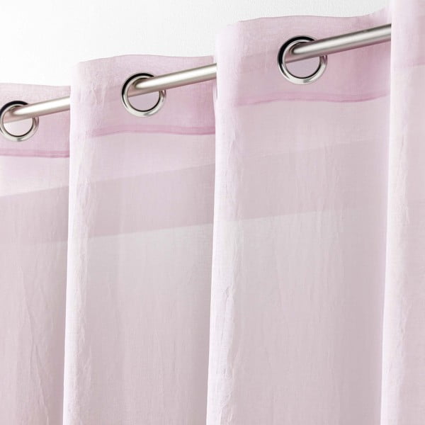 Ružová záclona 140x280 cm Telma – douceur d'intérieur-image-1