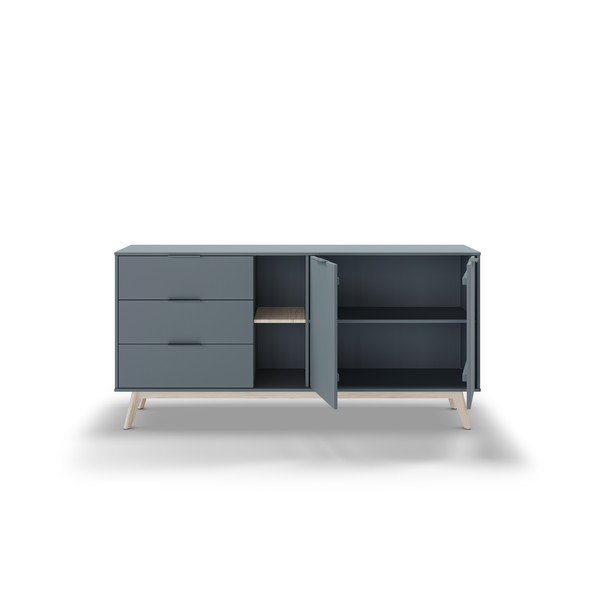 Komoda sivozelená 165x80x40 cm Pisco – Marckeric-image-3