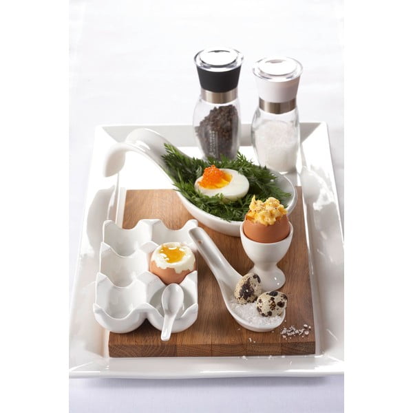 Biely porcelánový stojan na vajíčka Maxwell & Williams Basic-image-1