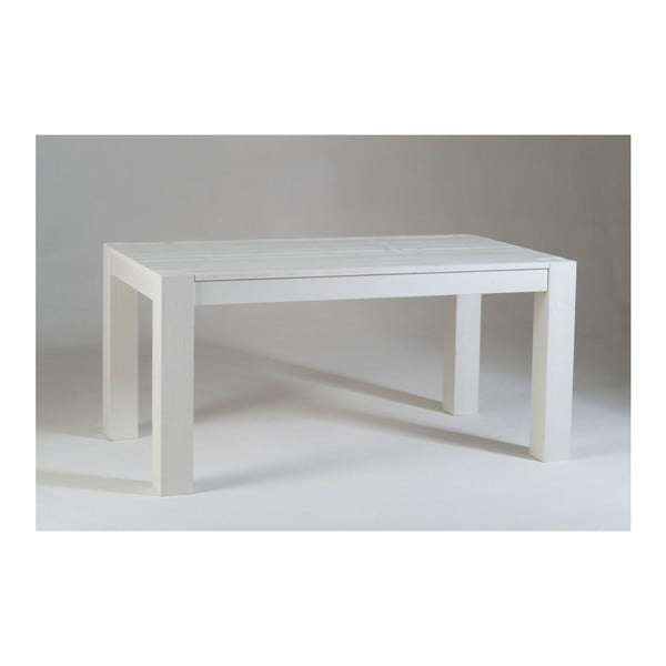 Biely rozkladací jedálenský stôl z jedľového dreva Castagnetti Dinin, 160 cm