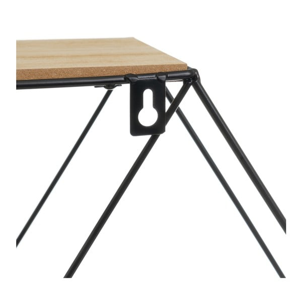Poschodová polica v čierno-prírodnej farbe 50 cm – Casa Selección-image-2