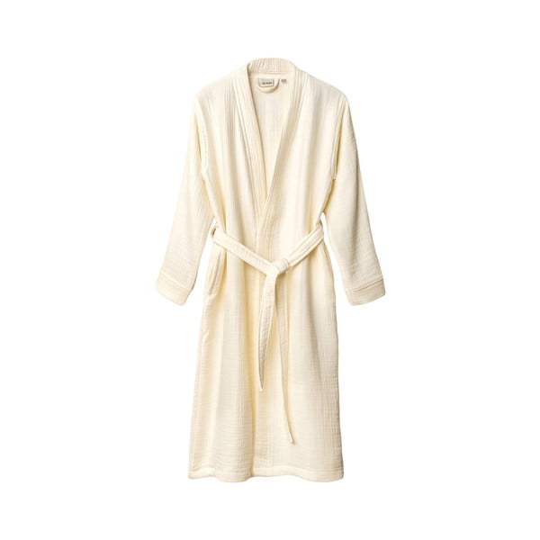 Krémový mušelínový župan veľkosť L/XL Kimono – Foutastic