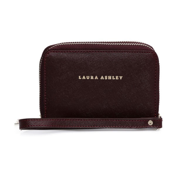 Tmavočervená peňaženka z koženky Laura Ashley Glegg