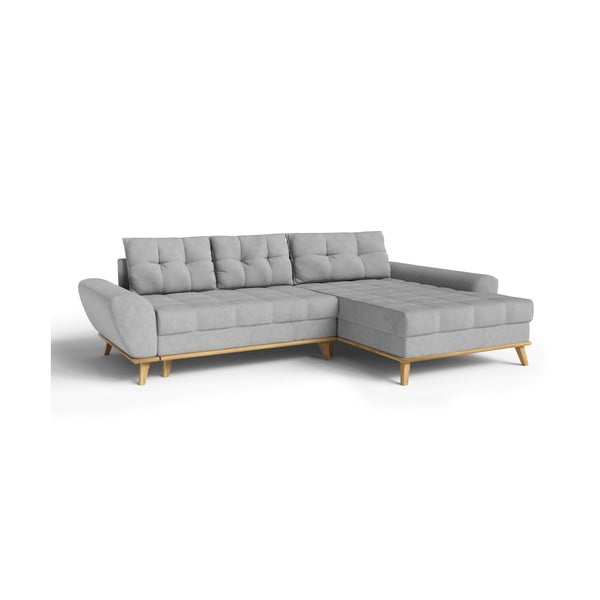 Svetlosivá rozkladacia rohová pohovka (pravý roh) Balitco – Ropez-image-2