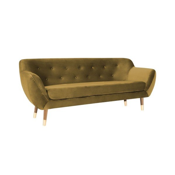 Dvojmiestna pohovka v zlatej farbe Mazzini Sofas Amelie-image-2