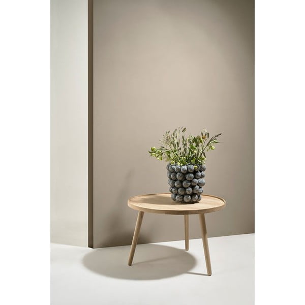 Okrúhly konferenčný stolík z dubového dreva v prírodnej farbe ø 70,5 cm Ebern – Villa Collection-image-1