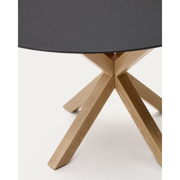 Okrúhly jedálenský stôl so sklenenou doskou ø 150 cm Argo – Kave Home-image-1