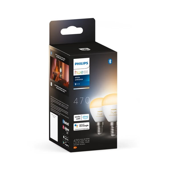 Žiarovky v súprave 2 ks E14, 5 W White ambiance – Philips Hue-image-2