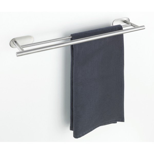 Samodržiaci držiak na uteráky z nehrdzavejúcej ocele v matne striebornej farbe Orea Duo – Wenko-image-4