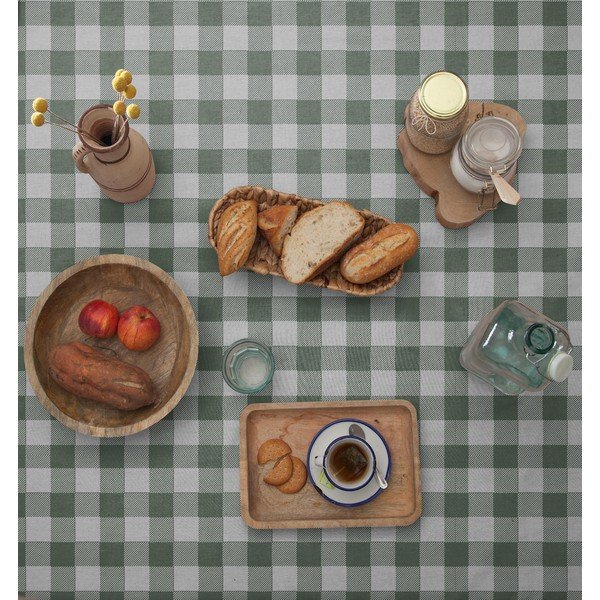 Obrus Really Nice Things Lino Green Vichy, 140 x 200 cm-image-2