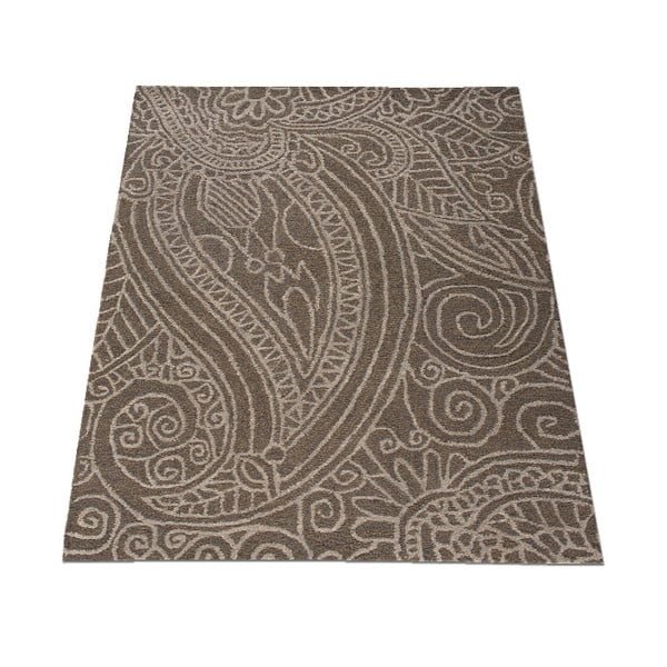 Vlnený koberec Mendhi 120 x 170 cm, sivý