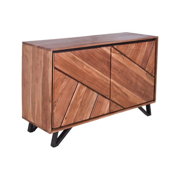 Skrinka z masívu akácie v prírodnej farbe 120x78x40 cm Ambala – Interia Home & Living-image-2