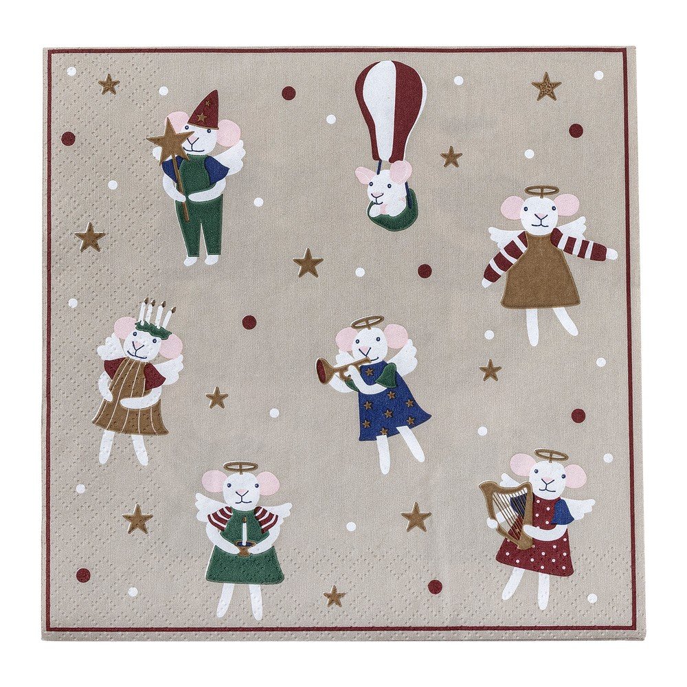 Papierové obrúsky v súprave 20 ks 33x33 cm Peo – Bloomingville