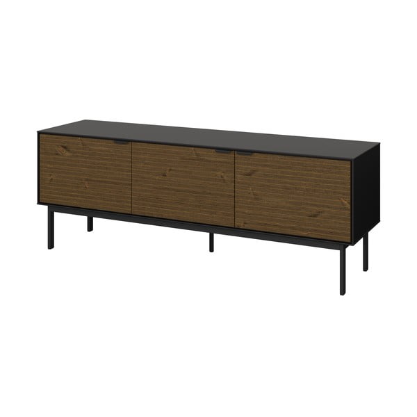 Čierny TV stolík v dekore borovice 150x54 cm Soma - Tvilum-image-2