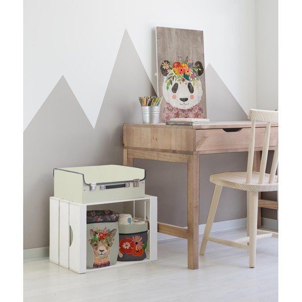 Látkové košíky v súprave 2 ks Floral Llama – Little Nice Things-image-1