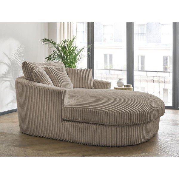 Taupe menčestrové kreslo Belem – Bobochic Paris-image-1