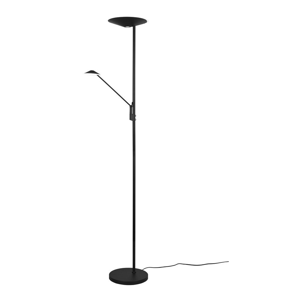 E-shop Matne čierna LED stojacia lampa so stmievačom (výška 180 cm) Brantford – Trio