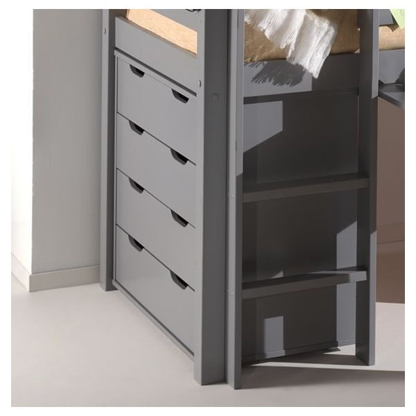 Sivá nízka detská komoda 85,5x72 cm Pino - Vipack-image-1