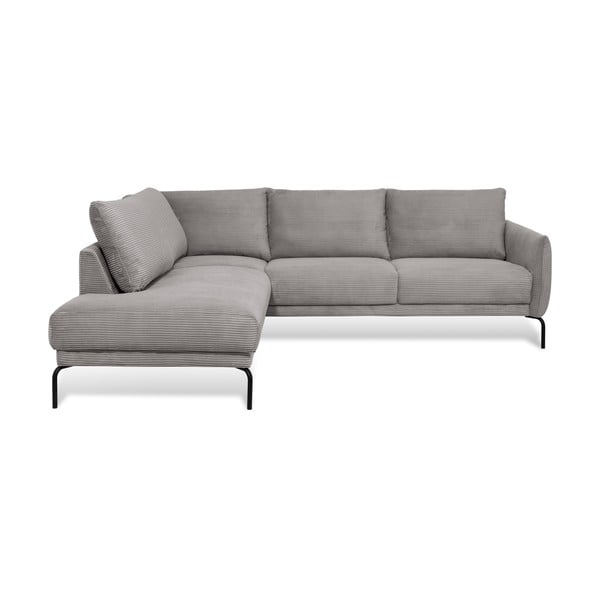 Svetlosivá menčestrová rohová pohovka (ľavý roh) Venray – Scandic