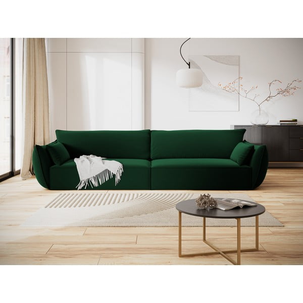 Tmavozelená zamatová pohovka 248 cm Vanda – Mazzini Sofas-image-1