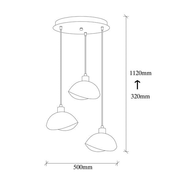 Čierne závesné svietidlo s kovovým tienidlom ø 50 cm Sivani – Opviq lights-image-4