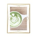 Kovový stojací/na stenu rámček v zlatej farbe 18x23 cm Prisma – Umbra