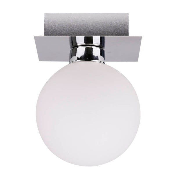 Stropné svietidlo v striebornej farbe so skleneným tienidlom 10x10 cm Oden - Candellux Lighting